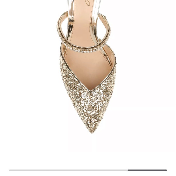 JEWEL BADGLEY MISCHKA
Women's Jan Evening Mule Hells in gold glitter - Picture 2 of 8